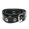 Punk Leather Waist Belt Rivet Eyelet Studded Single Grommet Buckle Chain Unisex