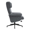 Office Executive Chair & Footstool Manual Reclining Swivel Armchair Lounger Seat