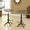 2x Adjustable Vintage Tractor Seat Bar Stool Rustic Cast Iron Industrial Chair