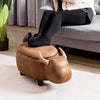 Cow Shaped Animal Storage Footstool Upholstered Ottoman Foot Rest Stool Pouffe