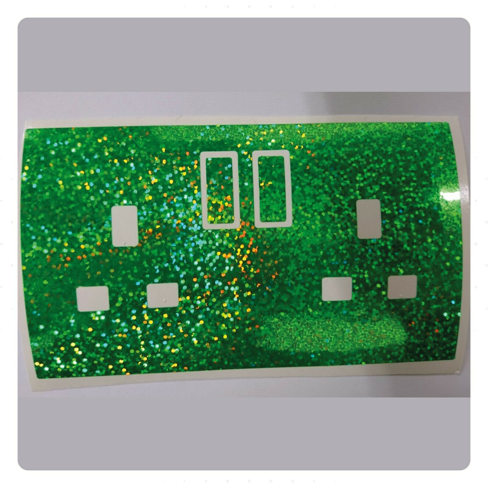 Glitter Effect UK Plug Socket Stickers Kids Bedroom Living Room Black ...