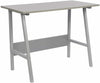 Grey Computer Desk Writing Table Study Office Workstation With Storage