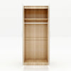 Wardrobe With Mirror 2 High Gloss Write Storage Drawers Door Shelf Bedroom