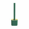 Silicone Toilet Brush With Holder Soft TPR Bathroom Set Cleaning Brush Full Set