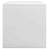 Coffee Table Chipboard Open Storage Shelf Home Side Table High Gloss White