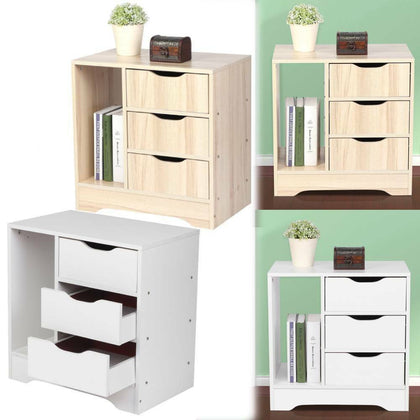 Modern Bedside Table Cabinet Chest of Drawers Nightstand Bedroom Living Room