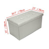 Double Large 2 Seater Ottoman Storage Box Faux Leather Folding Seat Footstool