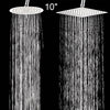 Square Large Shower Head 10" Stainless Steel Rainfall Overhead High Pressure UK