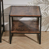 Chic Rustic Wooden Sofa Side Coffee Table End Table Bedside Table Metal Frame