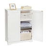 Mondeer Bathroom Cabinet Storage Unit MDF 2 Doors with Adjustable Shelves White