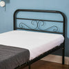 Austin Metal Bed Frame 3ft Single Size Solid Bedstead Base Headboard Black