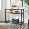 Console Table, Entrance Console, Tempered Glass Top, Hallway Table Sideboard