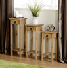 Tall Side Table Small Hall Furniture Lamp Telephone Stand Solid Wood Console Set