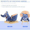 Children Kids Wooden Rocking Horse Rocker Elephant Ride On Toy Gift Seat Songs