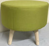 Stylish PU/Upholstered Large Footstool Ottoman Pouffe Stool Wooden Legs 4Colours