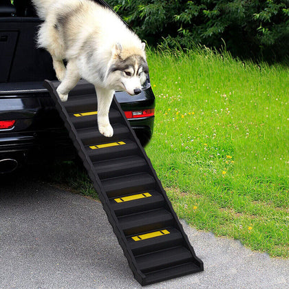 Folding Portable Dog Cat Pet Ramp Step Stairs Ladder For Car Boot SUV Van 165Lbs