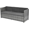 Rattan Garden Furniture Set Sofa Table Recliner Chair Set Patio Outdoor Grey