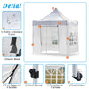 2m/3m Gazebo Marquee Heavy Duty Garden Tent Showerproof Full Side Curtains Party