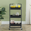 Kitchen Trolley Cart 3 Tier Mesh Shelf Handle Rolling Wheels Useful Storage Rack