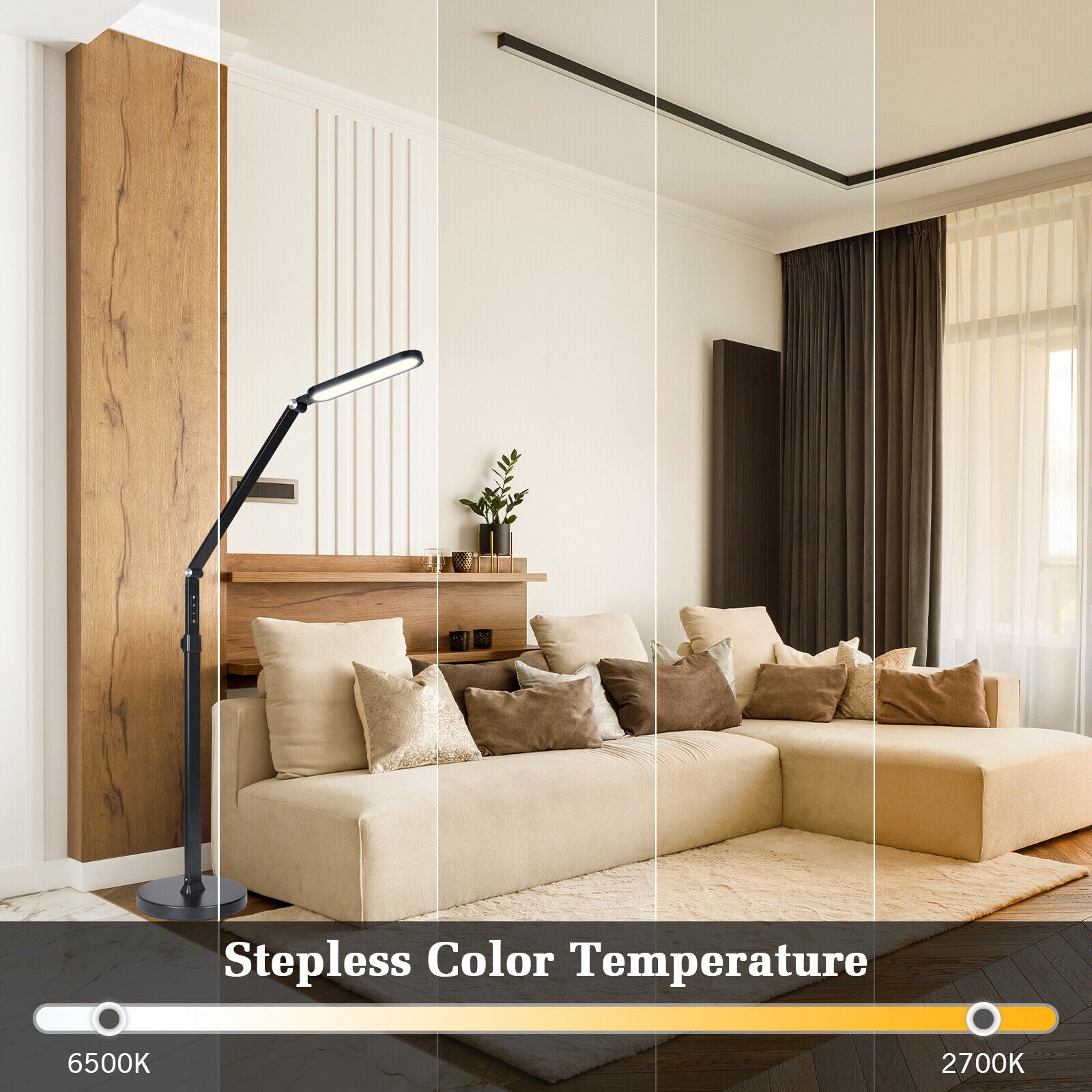 LED Floor Standing Lamp Dimmable Adjustable Study Reading Light