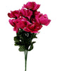 12 Heads Stems Artificial silk Flowers openRose Bunch Wedding Home Grave Outdoor