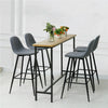 2X Bar Stools PU/ Velvet/ Fabric Breakfast Stool Chairs Kitchen Pub Grey Brown