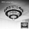 36W LED Crystal Ceiling Light Chandelier Lamp Modern Kitchen Living Room Lights