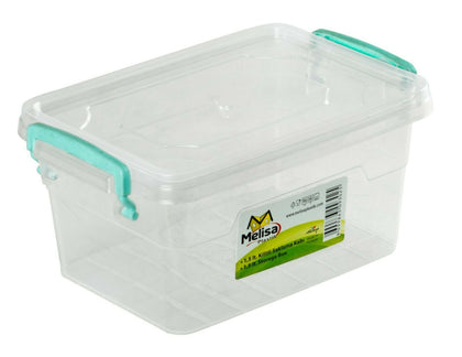 Plastic Storage Box Clear Boxes With Lids Clip Locking Food Home Kitchen Office