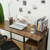 HOOBRO Study Writing Table Computer Desk with Drawer and Storage Cabinet Vintage