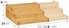 3 Tier Bamboo Organiser Spice Rack Expandable Cupboard Shelf Organiser