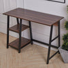 Industrial PC Computer Desk with Shelves Wooden Home Office Study Work Table