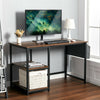 PC Computer Desk Writing Study Table Office Home Workstation Dark +Storage Shelf