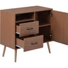 Side Cabinet with Drawer Hallway Storage Unit Home Console Table Organiser Brown