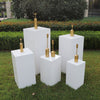 5X Metal Plinth Cylinder Dessert Pedestal Wedding Cake Flower Display Stand Rack