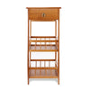 Vintage Bedside Cabinet Table Nightstand Shelves Bedroom Furniture with 1 Drawer