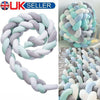 Crib Bumper 200CM Knot Plush Bedding Bed Cot Braid Pillow Cushion Pad Protector