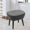 Modern Fabric Sofa Stool Upholstered Foot Rest Padded Seat Accent Chairs Lounge