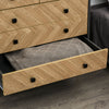 Wooden 5-Drawer Storage Cabinet Chest with Metal Handles Bedroom Living Room