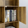 Bookcase Wooden Bookshelf 6 Compartments Standing Storage Cabinet