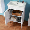 Modern Bathroom Vanity Unit with Basin Sink Storage Cabinet Furniture 600 White