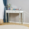 Bedroom 1/2 Drawers Mirrored Glass Dressing Table Cushioned Stool Mirror Set UK