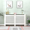 UK High Gloss Radiator Covers Wood Grill Cabinet With Slats Black/Grey/White