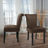 2x Crushed Velvet Dining Chairs Knocker Back/Ring Back Padded Seat Kitchen Chair