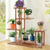 Wooden Plant Shelf Ladder Style Flower Pots Corner Stand Storage Unit In/Outdoor