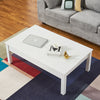 Wooden Coffee Table Tea Table with Sliding Top Hidden Storage Half Lift Up Top