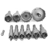 10pc Stainless Steel TCT Hole Saw Cutter Drill Bits Drilling Set for Metal Alloy