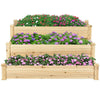 Wooden Raised Planter Bed Outdoor Garden Vegetable Flower Plainting Grow Bed Box