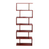 Wood Bookcase Bookshelf S Shape 6 Tier Shelves Free Shelving Storage White Unit