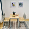 Compact Solid Wood Dining Table and 4 Chairs Set Home Kitchen Furniture 4 Colour