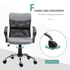 Vinsetto Office Chair Linen Mesh Fabric Swivel Home Desk Chair w/ Wheel, Grey